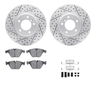 R1 Concepts WBUH1-31037 Brake Rotors - Carbon Coated - D/S W/ Optimum Oe Pads & Hdw